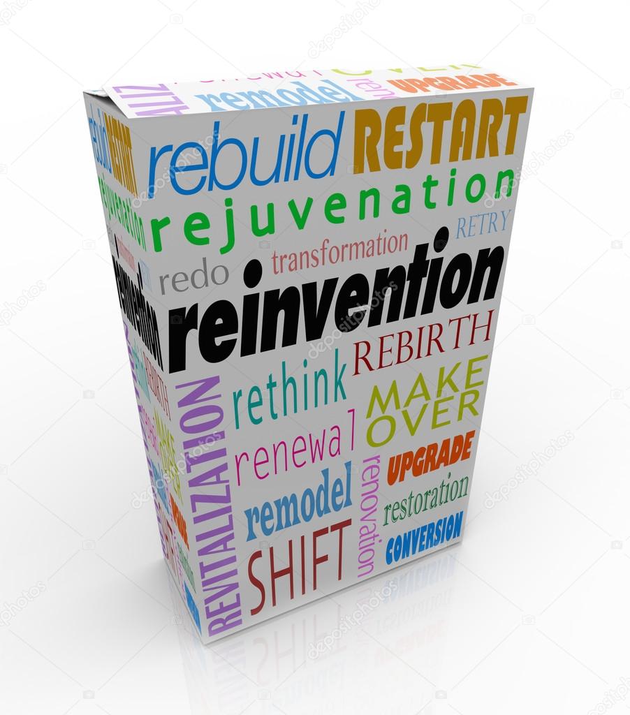 Reinvention Product Package Box Renew Refresh Revitalize