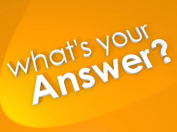 What is Your Answer — Stock Photo, Image