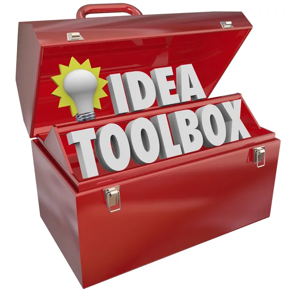 Caixa de ferramentas de idéia — Fotografia de Stock