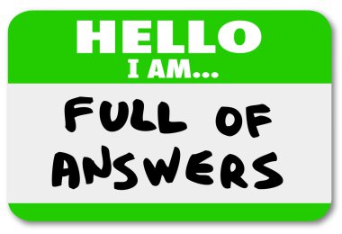 Hello I am Full of Answers clipart