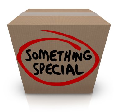 Something Special Cardboard Box Gift Delivery clipart