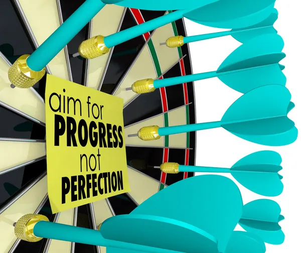 Aim for Progress Not Perfection — Stock Photo, Image