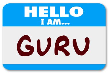 Guru Word Name Tag clipart