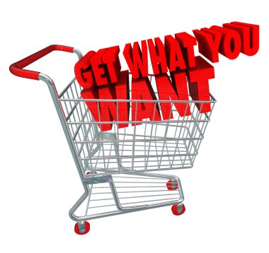 Get What You Want Shopping Cart clipart