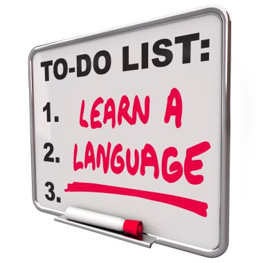 Learn a Language To Do List clipart