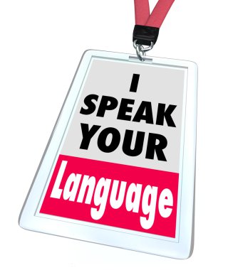 dil adı rozetini speak