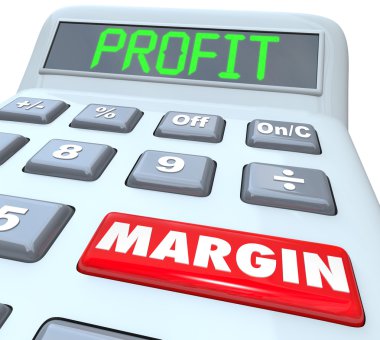 Profit Margin Words Calculator clipart