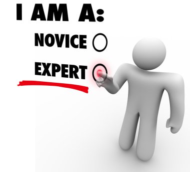 I Am An Expert Choose Experience Expertise Skill Level clipart