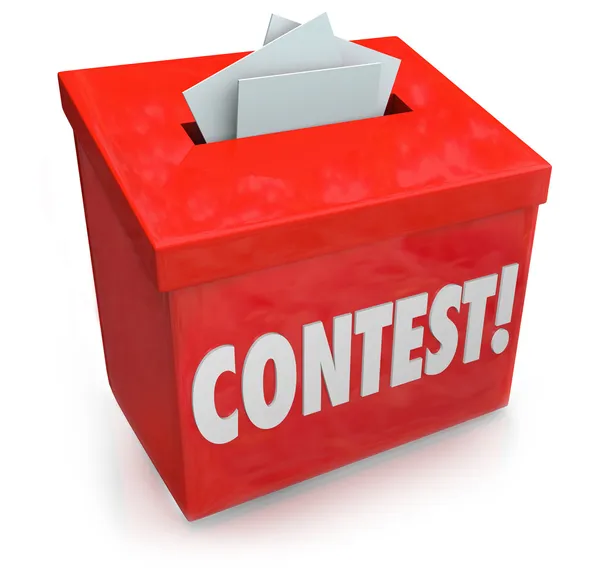 Contest Entry Form Box Inserisci Vincere Disegno Premio della lotteria — Foto Stock