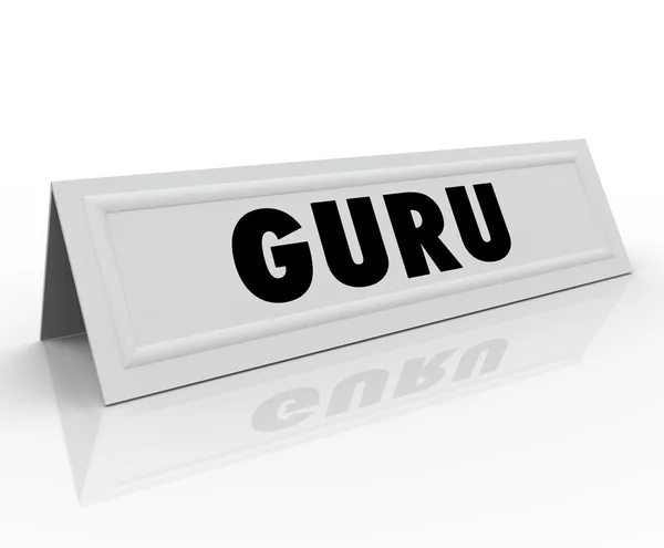 Nome do Guru Cartão de tenda — Fotografia de Stock