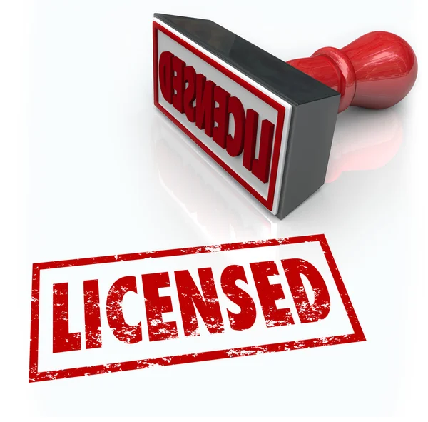 Licensierade stämpel officiellt auktoriserade certifierade godkännande — Stockfoto