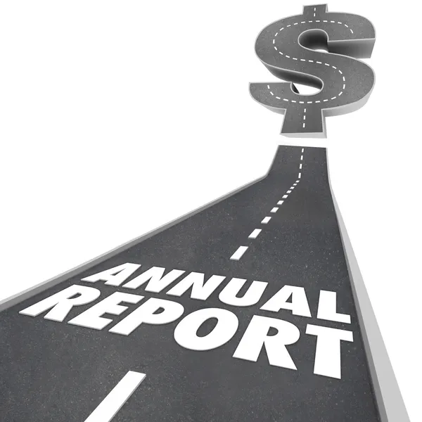 Annual Report Road — Stock Photo, Image