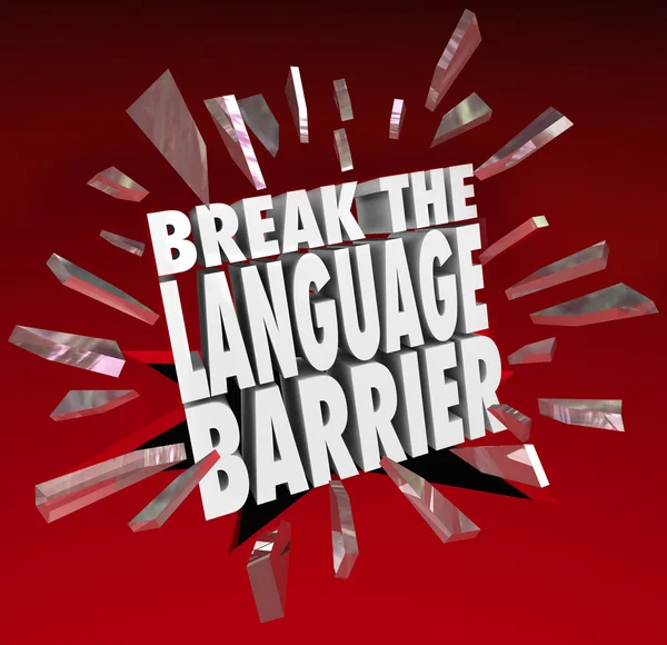 Break Language Barrier Translation — Stock Photo, Image