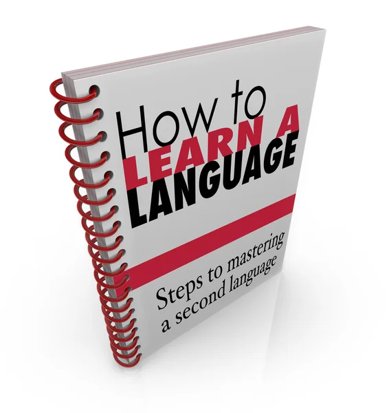 Wie man ein neues Sprachbuch lernt — Stockfoto