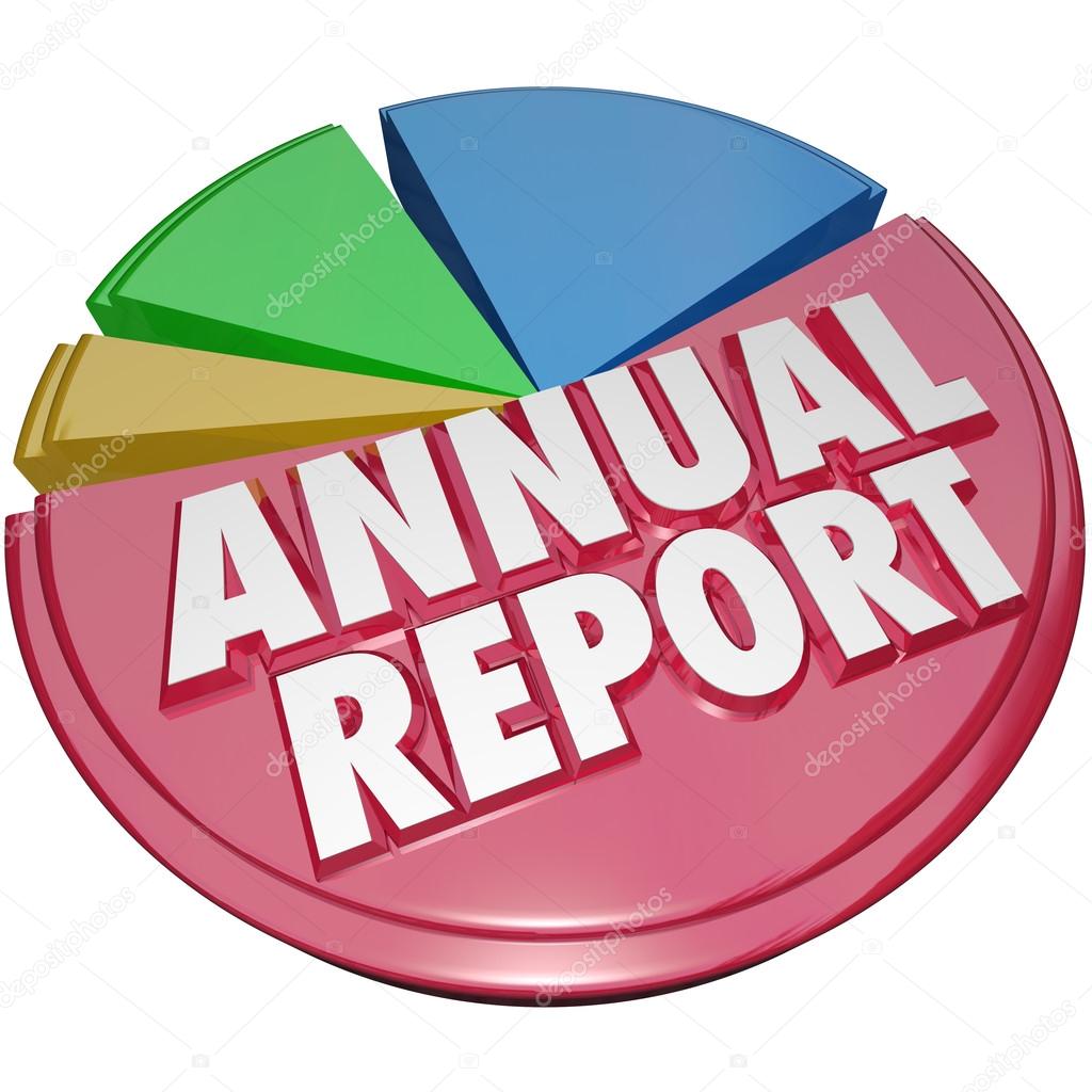 Annual Report Pie Chart Graph Big Revenue Profit Market Share