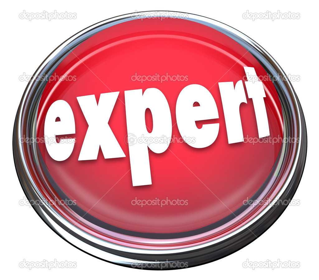 Expert Red Button Light Advertise Expertise Experience Skills