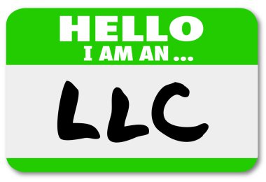 LLC Name Tag Sticker clipart