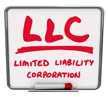 LLC Limited Liability Corporation Words Dry Erase Board Marker clipart