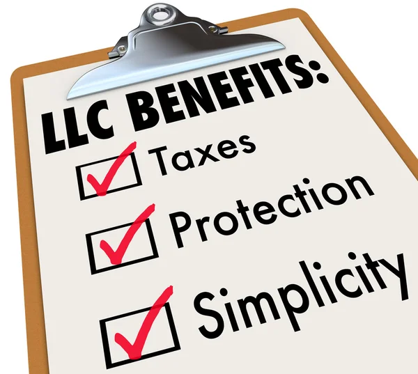 LLC οφέλη λίστα φόρων — Φωτογραφία Αρχείου