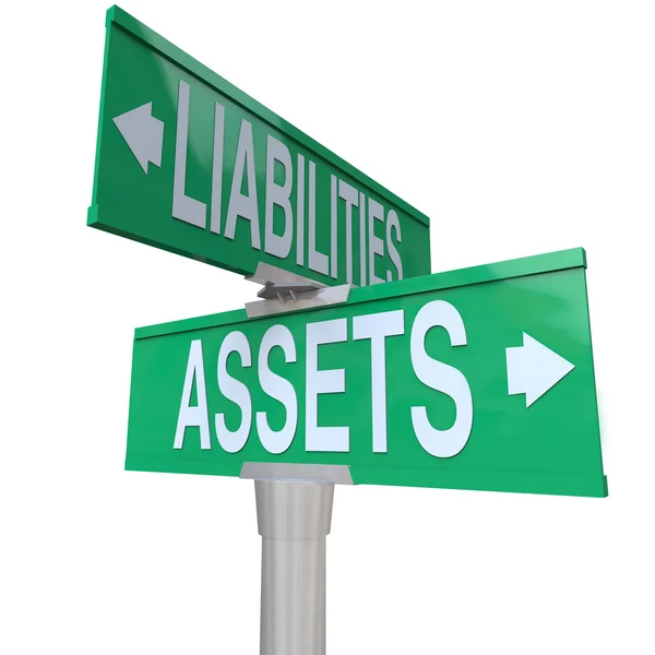 Assets Vs Liabilities — Stock Photo, Image