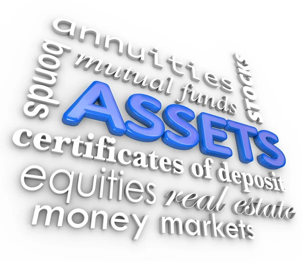 Assets Wortcollage — Stockfoto