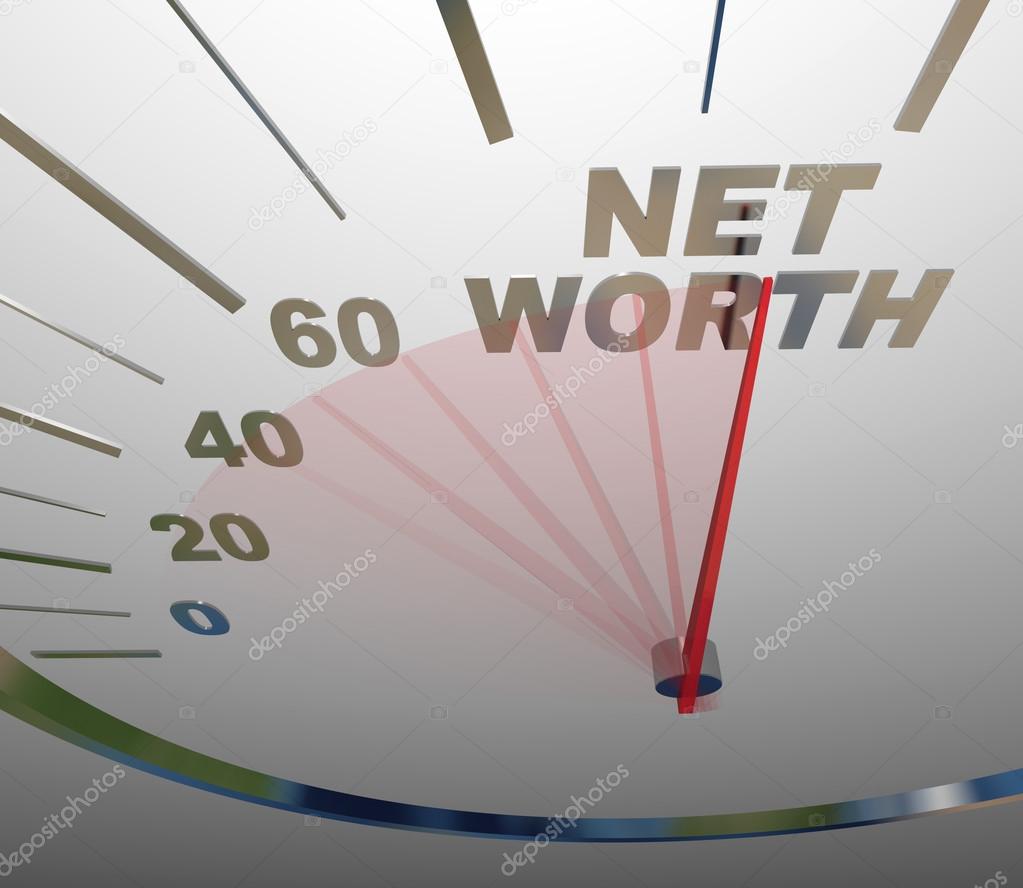 Net Worth Speedometer Rising Increasing Total Wealth Money