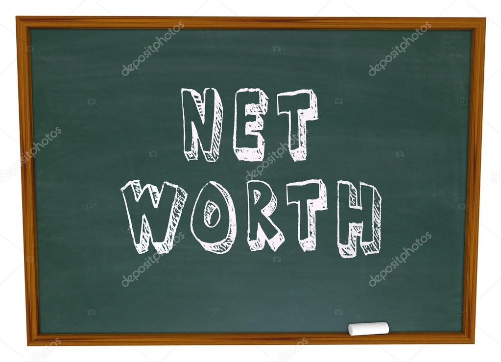 Net Worth Chalkboard Total Wealth Value Learn Financial Education