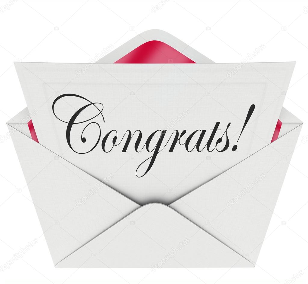 Congrats Note Open Letter Card