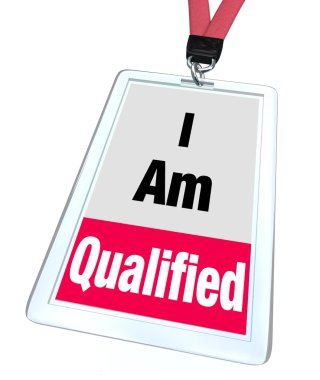 I Am Qualified Badge Certified License clipart