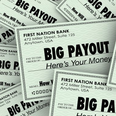 Big Payout Many Checks clipart