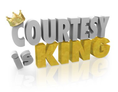 Courtesy is King Politeness Manners clipart