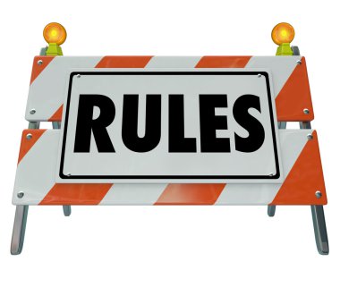 Rules Sign Barricade clipart