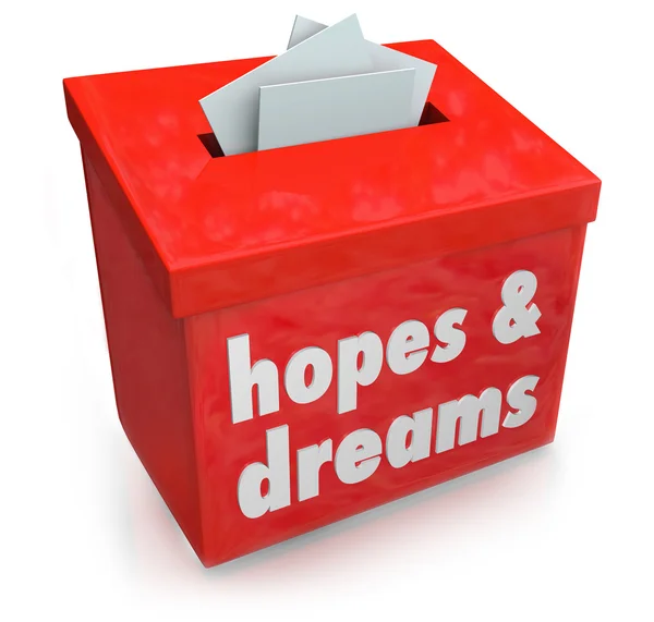 Hopes Dreams Box Coletando Desejos — Fotografia de Stock