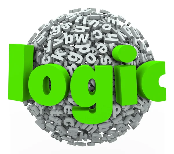 Esfera de letra de palavra lógica — Fotografia de Stock