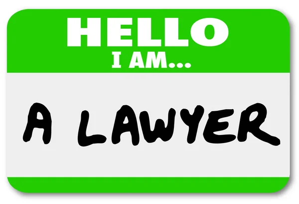 Advocaat hello naamtag — Stockfoto
