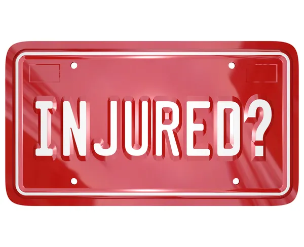 Inured License Plate Car Accident — Stock Photo, Image