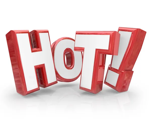 Hot 3D Word Red Letters — Stock Photo, Image
