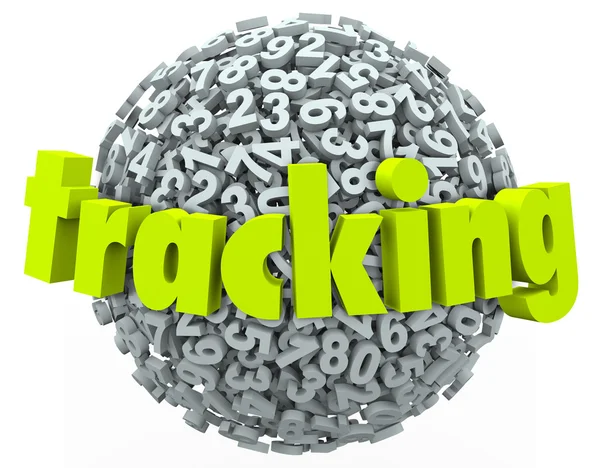 Tracking Word Numbers Online Data — Stock Photo, Image