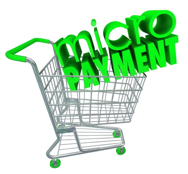 Micro Payments Shopping Cart — Stock Photo, Image