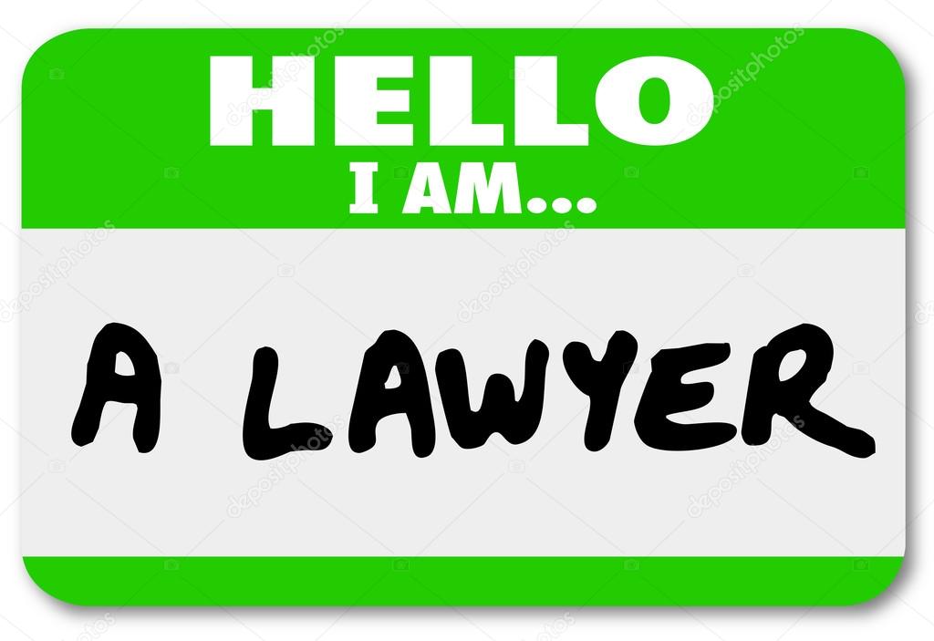 Lawyer Hello Name Tag