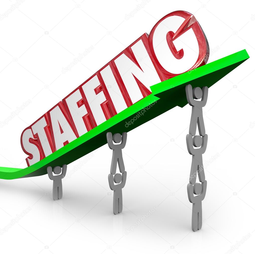 Staffing Word Arrow