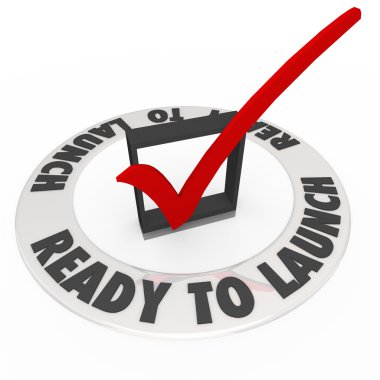 Ready To Launch Check Mark Box clipart