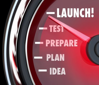 Fırlatma testi hazırlamak planı fikir hız göstergesi