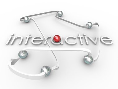 Interactive Word Connected Balls clipart