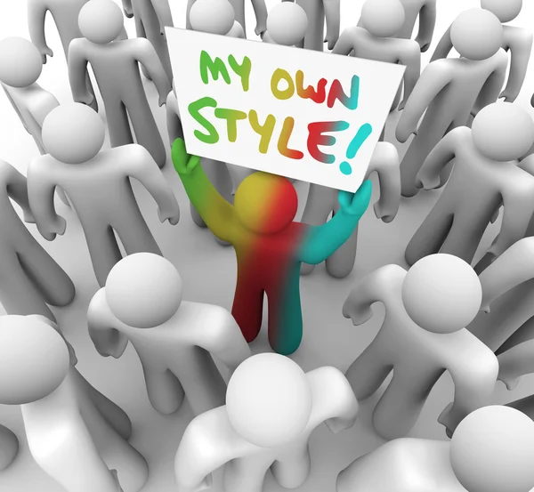 My Own Style Person Holding Sign — Stock Photo, Image