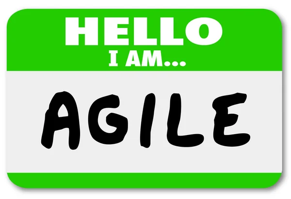 Hello I Am Agile Name - Быстрая адаптация к изменениям — стоковое фото