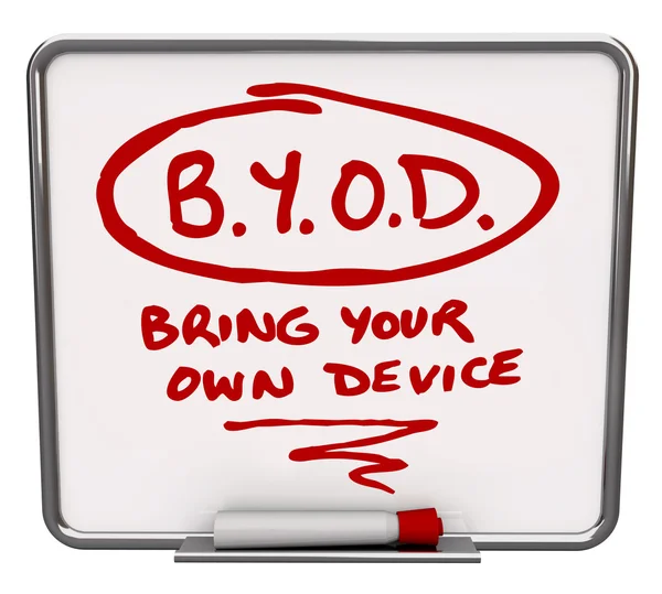 Conselho de Mensagem BYOD — Fotografia de Stock