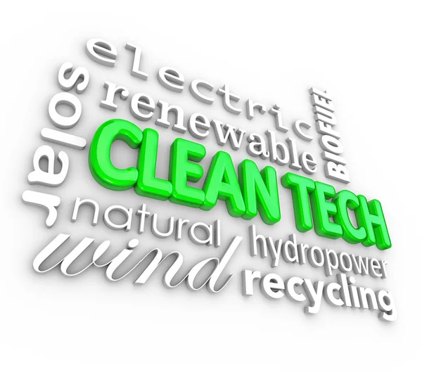 Clean tech 3d ord-teknik — Stockfoto