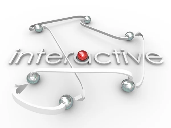 Interactive Word Connected Balls — Stock Photo, Image