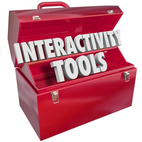 Interaktiva verktyg ord — Stockfoto